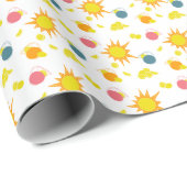 Orange Yellow Suns Yellow Lemons Cadeaupapier (Rol Hoek)