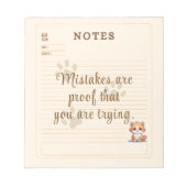 Orange Yellow White Playful Kitten Custom Notes Notitieblok (Voorkant)
