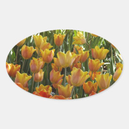 Orange-&-Yelow-Tulips.jpg Ovale Sticker