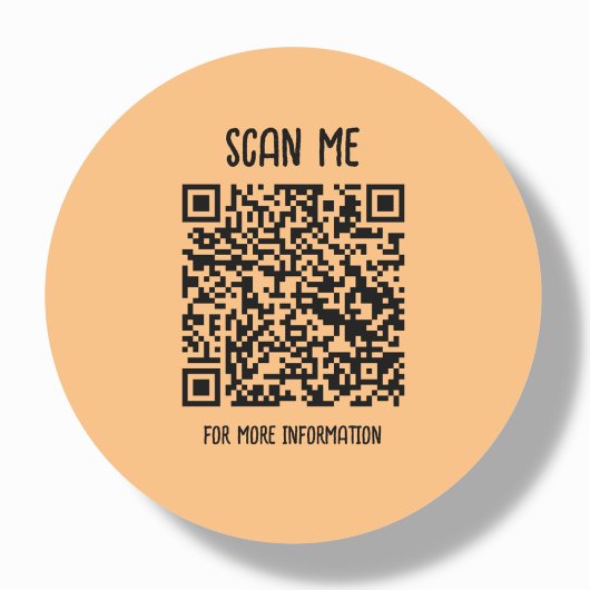 Orange | Zakelijke QR-code scanbaar Ronde Sticker