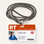 Orange | Ziekenhuis Medisch Medewerker Foto ID Bad Badge (Voorkant met draagriem)