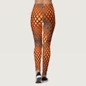 OrangeBrown design dat op jute nethoek lijkt Leggings (Achterkant)