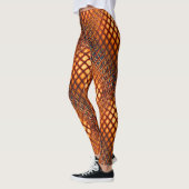 OrangeBrown design dat op jute nethoek lijkt Leggings (Links)
