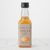Orangecello Homemade met Love Kraft Paper Likeurfles Etiket (Voorkant)