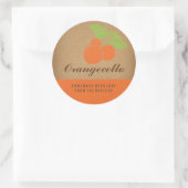 Orangecello Label, ronde oranje sticker (Tas)