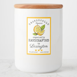 Orangecello likeurlabel voor een kleine fles | voedselcontainer etiket