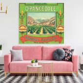 Orangedale Oranje LabelRedlands, CA Canvas Afdruk (Insitu (Woonkamer))