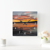 Orangelicious Morning Wall Clock Vierkante Klok (Huis)