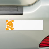 Oranger 70s vormende cirkels zoals bubbels bumpersticker (Op auto)