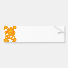 Oranger 70s vormende cirkels zoals bubbels bumpersticker