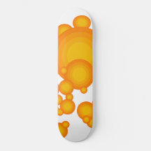 Oranger 70s vormende cirkels zoals bubbels