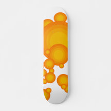 Oranger 70s vormende cirkels zoals bubbels