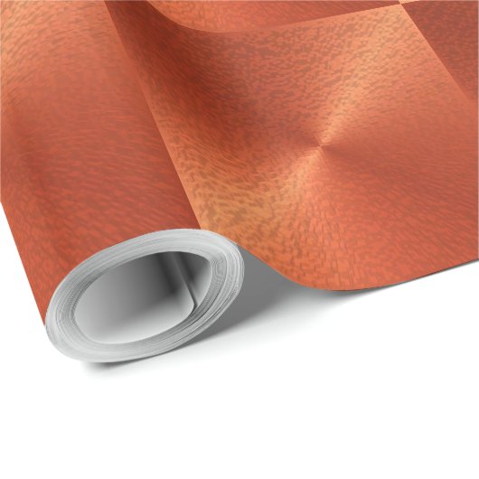 OrangeRed Metallic Tyvek Wrapping Paper Cadeaupapier (Rol Hoek)