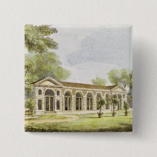 Orangery, Kew Gardens, bord 11 van 'Kew Gardens': Vierkante Button 5,1 Cm