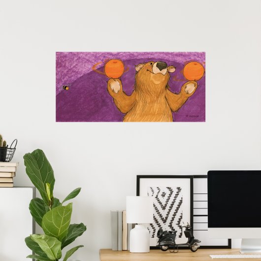 Oranges and a Bear / Poster Artist Print (Thuiskantoor)