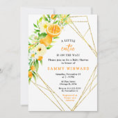 Oranges and Flowers Baby Shower Kaart (Voorkant)