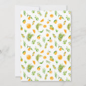 Oranges and Flowers Baby Shower Kaart (Achterkant)