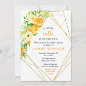 Oranges and Flowers Baby Shower Kaart (Voorkant)