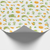 Oranges and Foliage Pattern Cadeaupapier (Hoek)