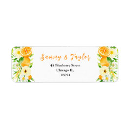 Oranges and Foliage Wedding Etiket