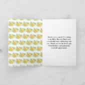 Oranges Citrus Baby Shower Bedankkaart (Binnen)