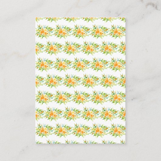 Oranges Citrus Baby Shower Book Request Informatiekaartje (Achterkant)