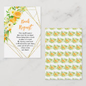 Oranges Citrus Baby Shower Book Request Informatiekaartje (Voorkant / Achterkant)