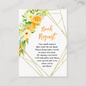 Oranges Citrus Baby Shower Book Request Informatiekaartje (Voorkant)
