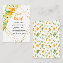 Oranges Citrus Baby Shower Book Request