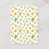 Oranges Citrus Baby Shower Diaper Raffle Informatiekaartje (Achterkant)