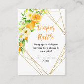 Oranges Citrus Baby Shower Diaper Raffle Informatiekaartje (Voorkant)