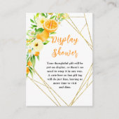 Oranges Citrus Baby Shower Display Shower Informatiekaartje (Voorkant)