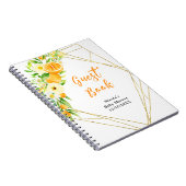 Oranges Citrus Baby Shower Guest Book Notitieboek (Rechterzijde)