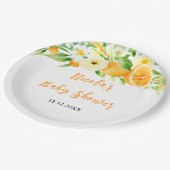 Oranges Citrus Baby Shower Papieren Bordje (Gekanteld)