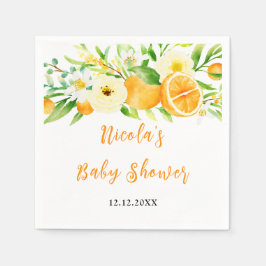 Oranges Citrus Baby Shower Servet