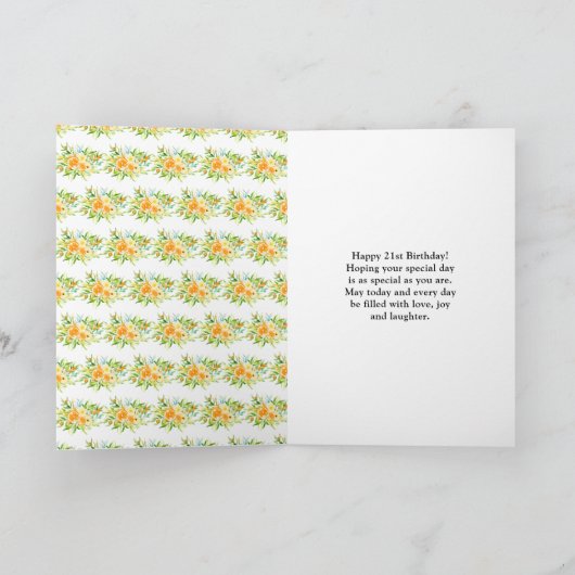 Oranges Citrus Birthday Kaart (Binnen)