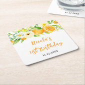 Oranges Citrus Birthday Kartonnen Onderzetters (Schuin)