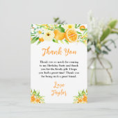 Oranges Citrus Birthday Party Bedankkaart (Staand voorkant)
