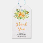 Oranges Citrus Birthday Thank You Cadeaulabel (Voorkant)