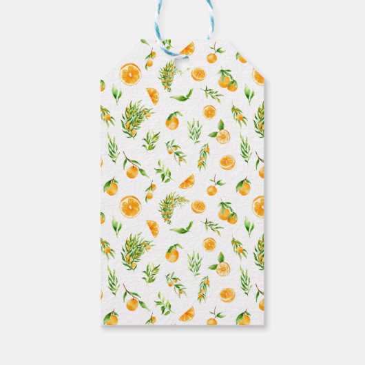 Oranges Citrus Birthday Thank You Cadeaulabel (Achterkant)