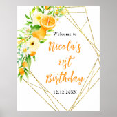Oranges Citrus Birthday Welcome Poster (Voorkant)
