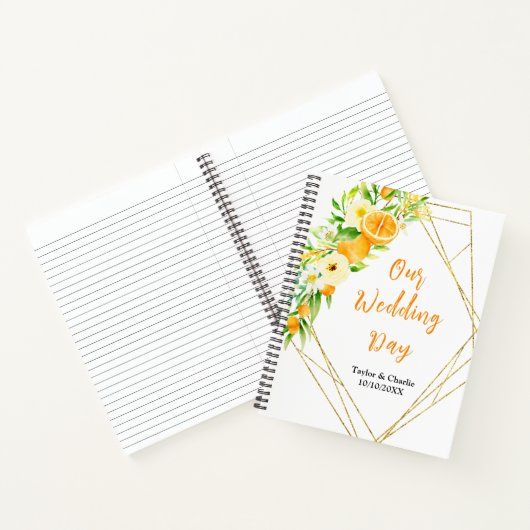 Oranges Citrus Wedding Planner Notitieboek (Binnen)