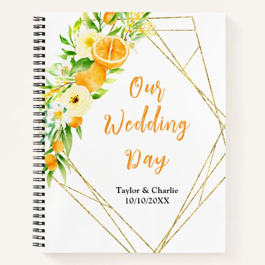 Oranges Citrus Wedding Planner Notitieboek (Voorkant)