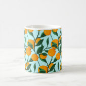 oranges on leaf branches seamless pattern, citrus koffiemok (Center)
