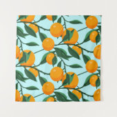 oranges on leaf branches seamless pattern, citrus  wandkleed (Voorkant (horizontaal))