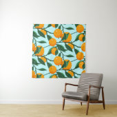 oranges on leaf branches seamless pattern, citrus  wandkleed (In Situ (horizontaal))