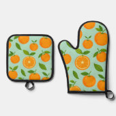 Oranges Ovenwant & Pannenlap Set (Voorkant)