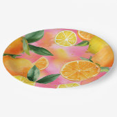 Oranges spring party plates papieren bordje (Gekanteld)