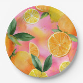 Oranges spring party plates papieren bordje (Voorkant)