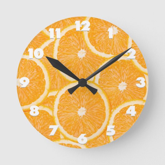 Oranges wall clock ronde klok (Voorkant)